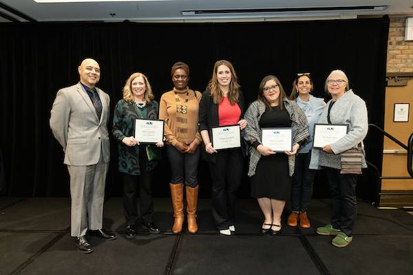 Henry Pena (left) and faculty recipients